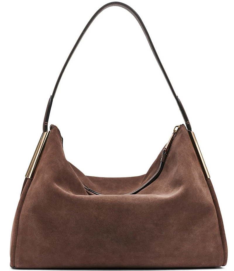 KARL LAGERFELD PARIS Valerie Suede Hobo Shoulder Bag