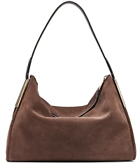 KARL LAGERFELD PARIS Valerie Suede Hobo Shoulder Bag