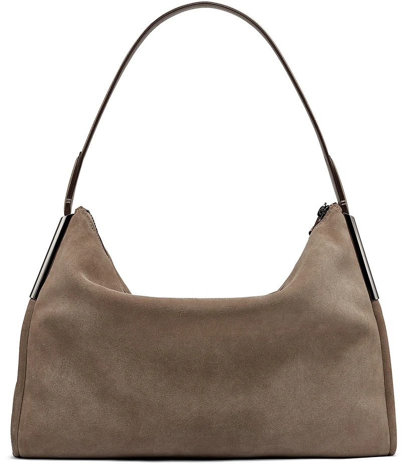 KARL LAGERFELD PARIS Valerie Suede Hobo Shoulder Bag