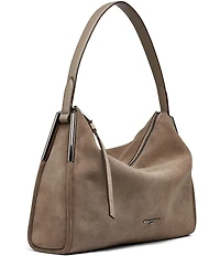 KARL LAGERFELD PARIS Valerie Suede Hobo Shoulder Bag