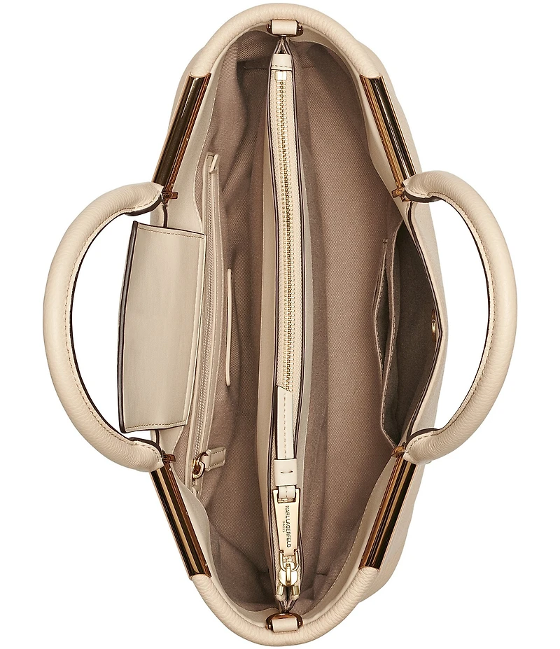 KARL LAGERFELD PARIS Valerie Metal Detail Satchel Bag