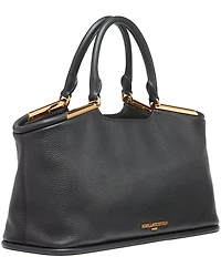 KARL LAGERFELD PARIS Valerie Metal Detail Satchel Bag