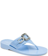 KARL LAGERFELD PARIS Vardice Jelly Bit Chain Thong Slide Sandals