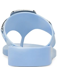 KARL LAGERFELD PARIS Vardice Jelly Bit Chain Thong Slide Sandals