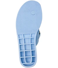 KARL LAGERFELD PARIS Vardice Jelly Bit Chain Thong Slide Sandals