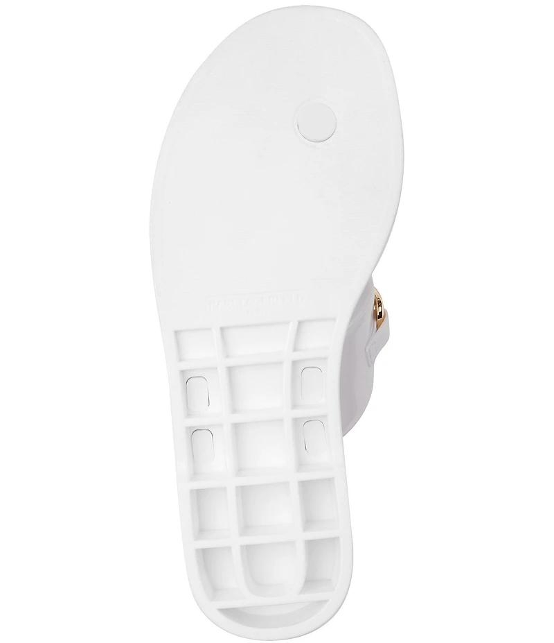 KARL LAGERFELD PARIS Vardice Jelly Bit Chain Thong Slide Sandals