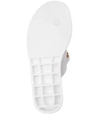 KARL LAGERFELD PARIS Vardice Jelly Bit Chain Thong Slide Sandals