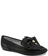 KARL LAGERFELD PARIS Vasilisa Bow Slip On Flats
