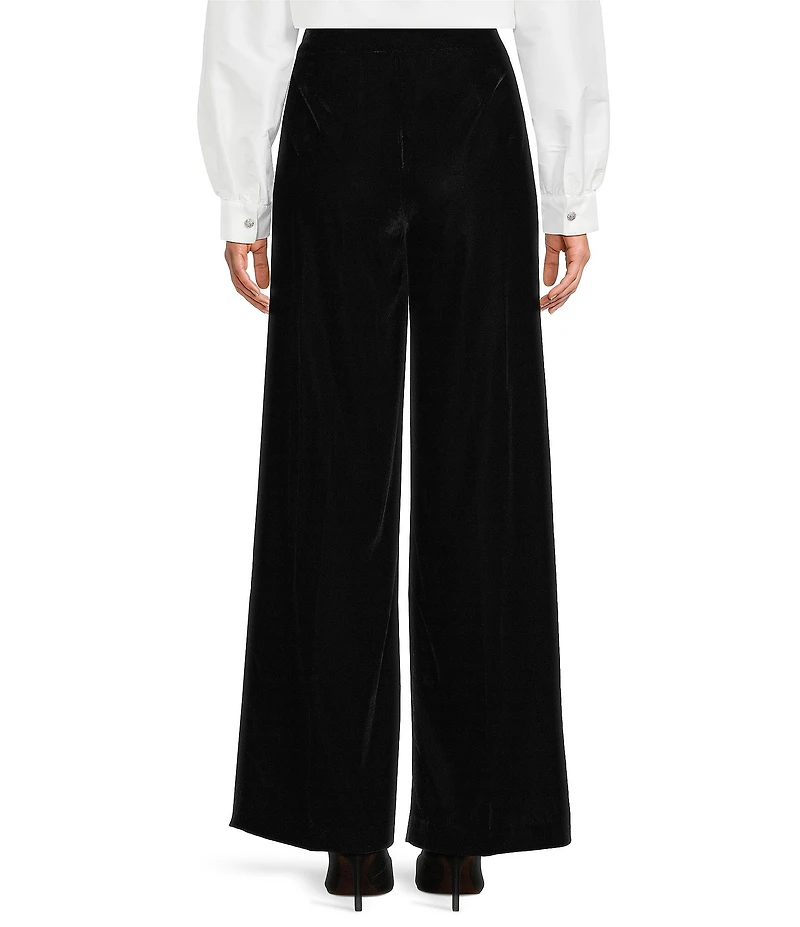 KARL LAGERFELD PARIS Velvet Wide Leg Pants
