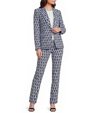 KARL LAGERFELD PARIS Woven Logo Print Ankle Length Coordinating Pants