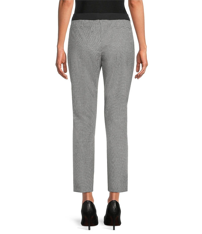 KARL LAGERFELD PARIS Woven Checkered Ankle Length Pants