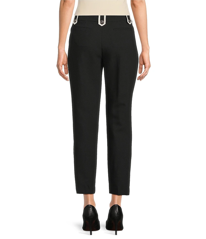 KARL LAGERFELD PARIS Woven Flat Front Ankle Length Coordinating Pants