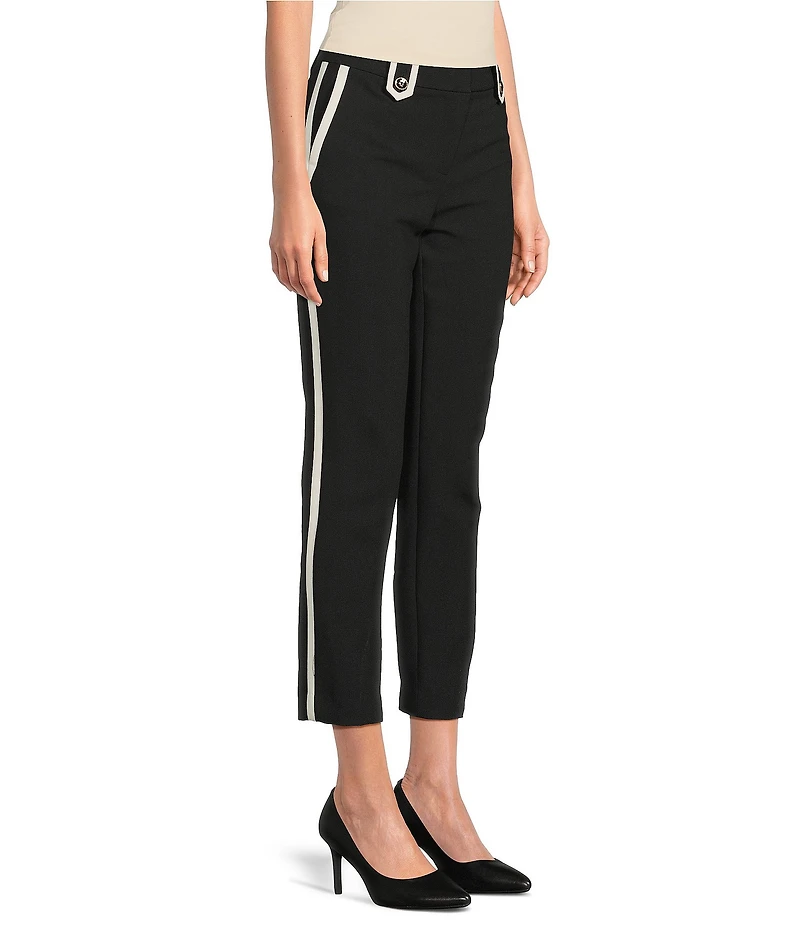 KARL LAGERFELD PARIS Woven Flat Front Ankle Length Coordinating Pants