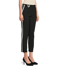 KARL LAGERFELD PARIS Woven Flat Front Ankle Length Coordinating Pants