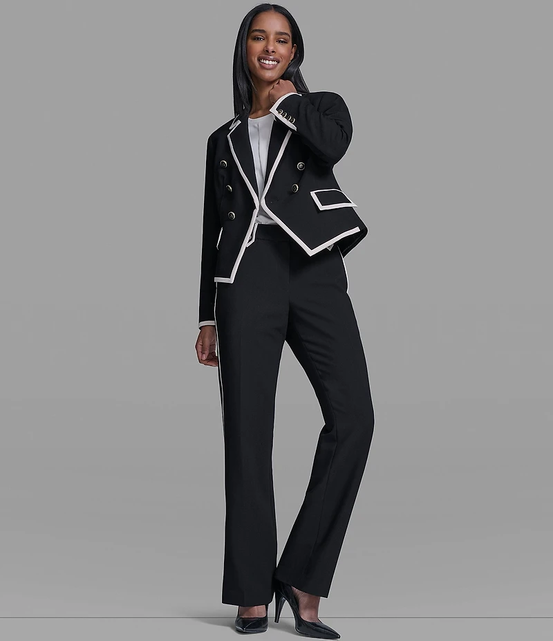 KARL LAGERFELD PARIS Woven Flat Front Ankle Length Coordinating Pants