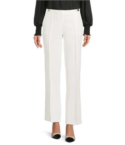 KARL LAGERFELD PARIS Woven Flat Front Ankle Length Pants