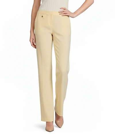 KARL LAGERFELD PARIS Woven Flat Front Wide Leg Pants