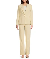 KARL LAGERFELD PARIS Woven Flat Front Wide Leg Pants