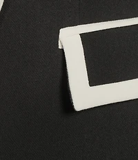 KARL LAGERFELD PARIS Woven Notch Lapel Collar Long Sleeve Coordinating Jacket