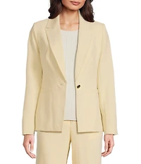 KARL LAGERFELD PARIS Woven Notch Lapel Collar Long Sleeve Suiting Jacket