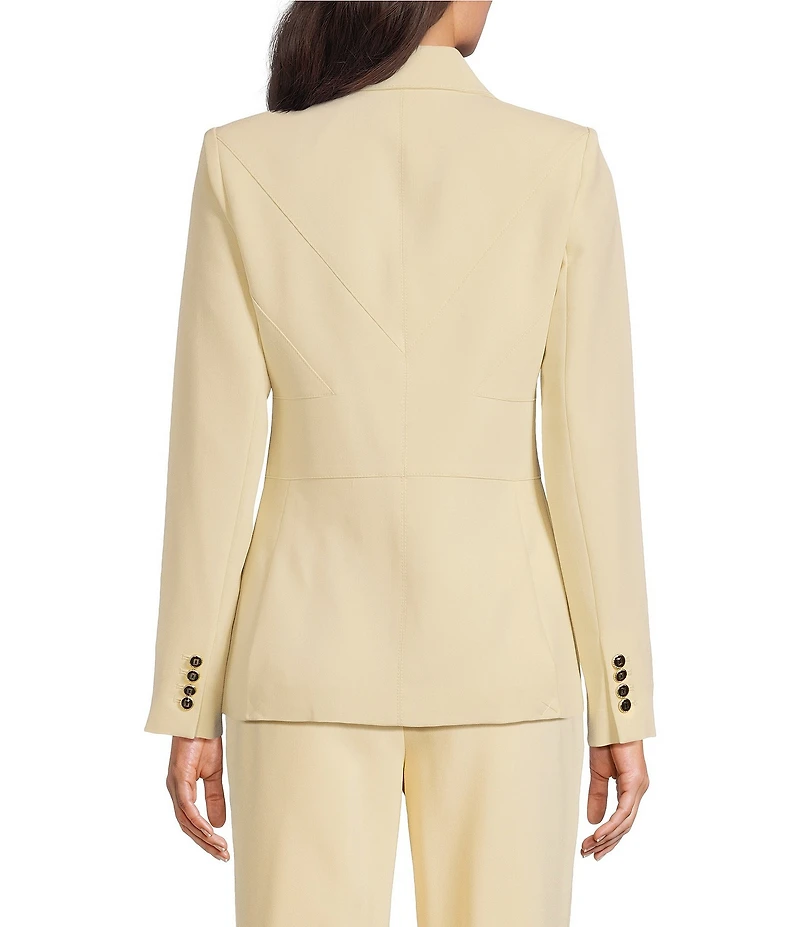 KARL LAGERFELD PARIS Woven Notch Lapel Collar Long Sleeve Suiting Jacket