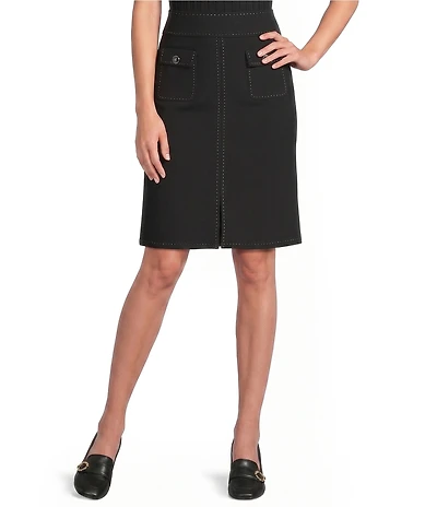 KARL LAGERFELD PARIS Woven Polish Suiting Coordinating Skirt