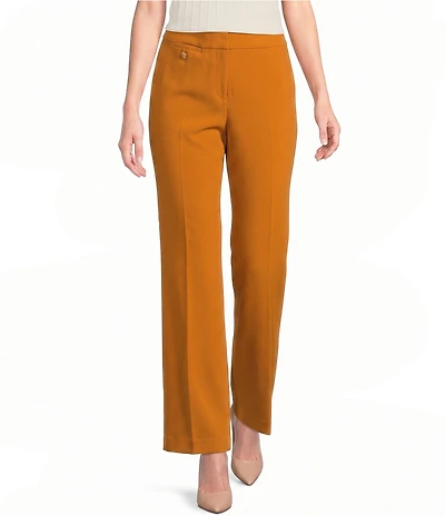 KARL LAGERFELD PARIS Woven Polish Suiting Flat Front Wide Leg Coordinating Pants
