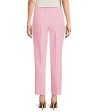 KARL LAGERFELD PARIS Woven Polished Suiting Straight Leg Ankle Pants