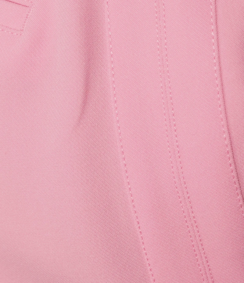 KARL LAGERFELD PARIS Woven Polished Suiting Straight Leg Ankle Pants