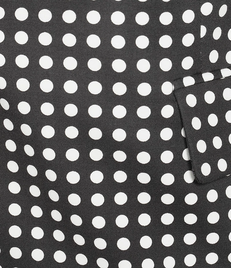 KARL LAGERFELD PARIS Woven Stretch Print Notch Lapel Long Sleeve Jacket