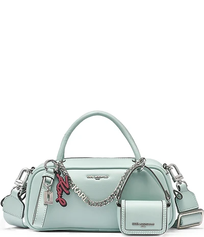 Karl Lagerfeld Paris Zaylia Mini Satchel With Mini Bag and Chain Handle Bag
