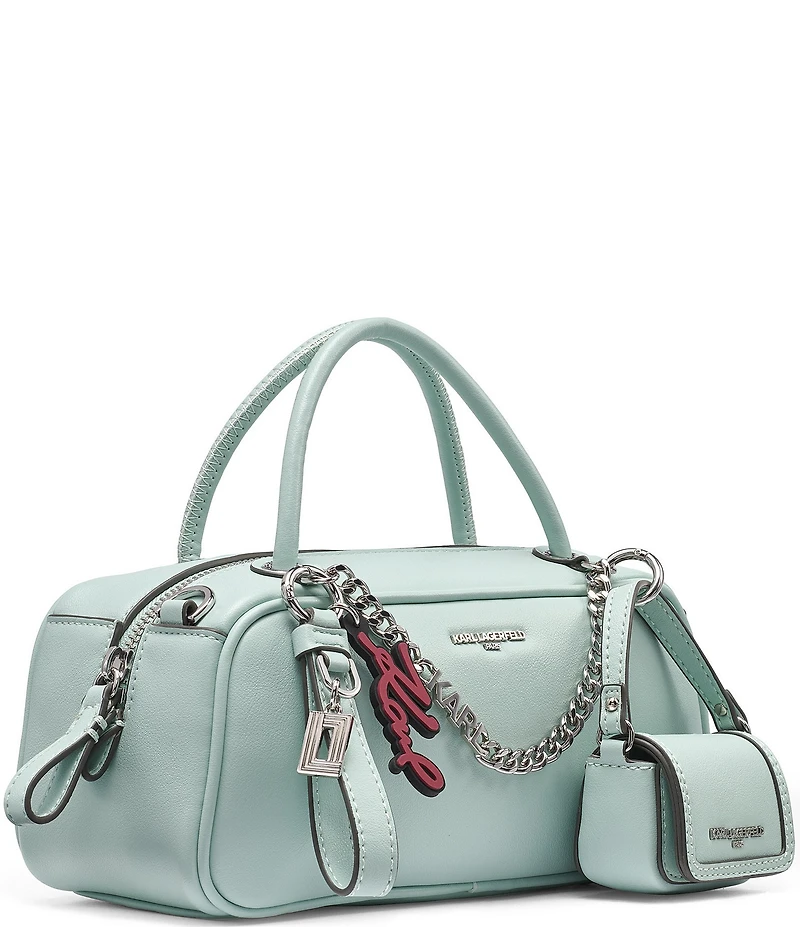 Karl Lagerfeld Paris Zaylia Mini Satchel With Mini Bag and Chain Handle Bag