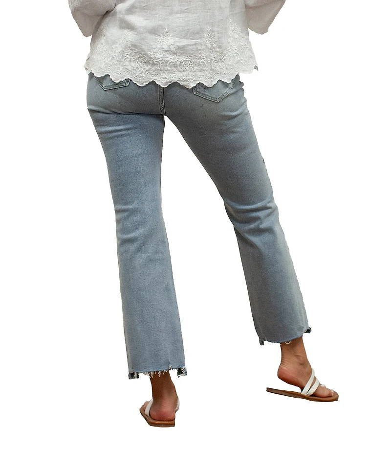 Karyn Seo Kai Embroidered Straight Leg Cropped Jeans