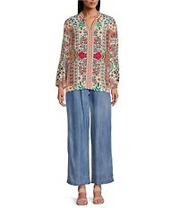 Karyn Seo Remy Tencel Elastic Waist Wide Leg Pull-On Pants