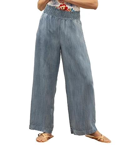 Karyn Seo Smocked Waist Wide Leg Pants