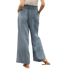 Karyn Seo Smocked Waist Wide Leg Pants