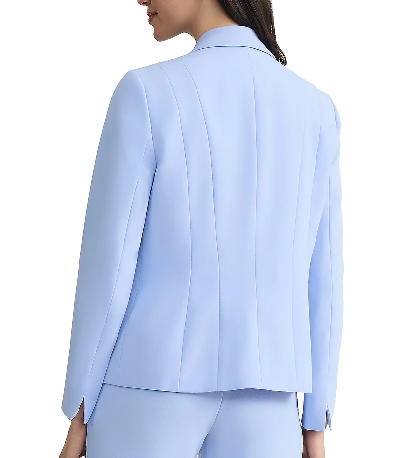 Kasper 1 Button Crepe Panel Seam Jacket