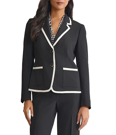 Kasper 2 Button Front Patch Pocket Blazer