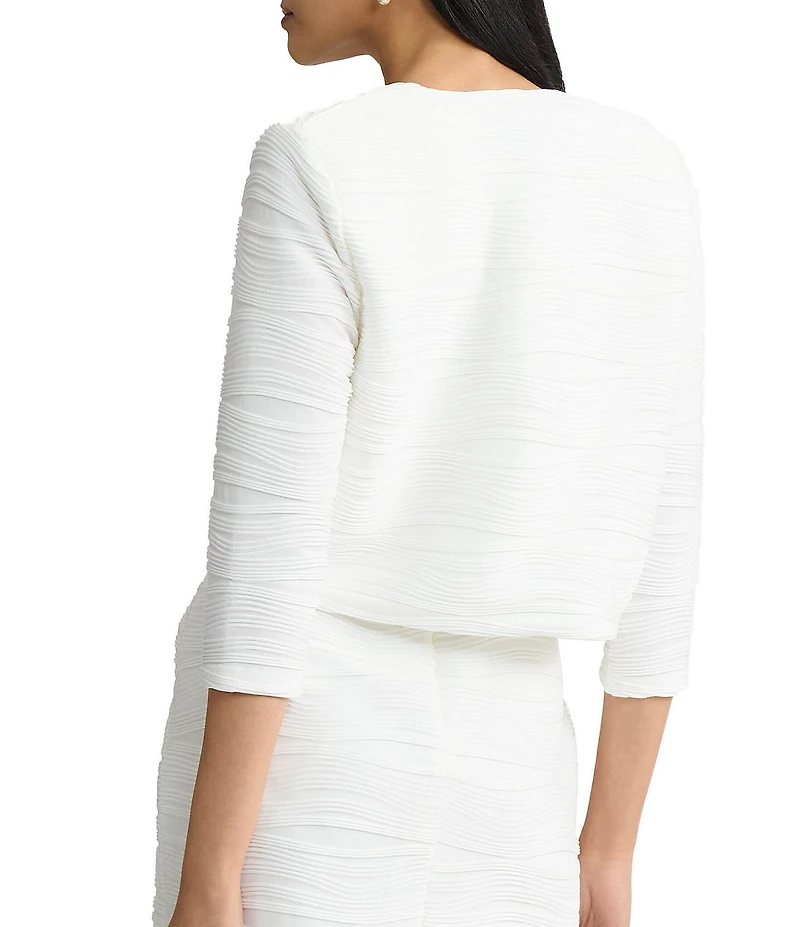 Kasper 3/4 Sleeve Knit Shrug Cardigan