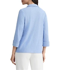 Kasper 3/4 Sleeve Split Cuff Button Front Shirt