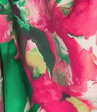 Kasper Abstract Floral Scuba Crepe Sleeveless Fit and Flare Midi Dress