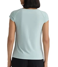 Kasper Cap Sleeve Cowl Neck Blouse