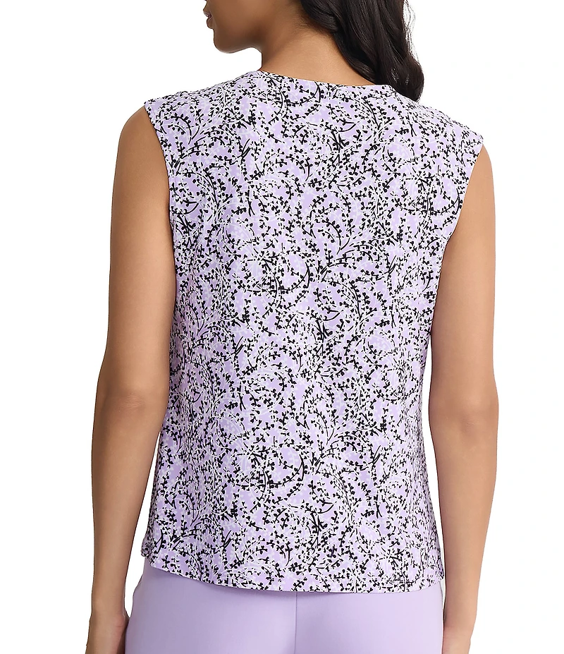 Kasper Cap Sleeve Keyhole Cami Blouse