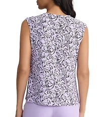 Kasper Cap Sleeve Keyhole Cami Blouse