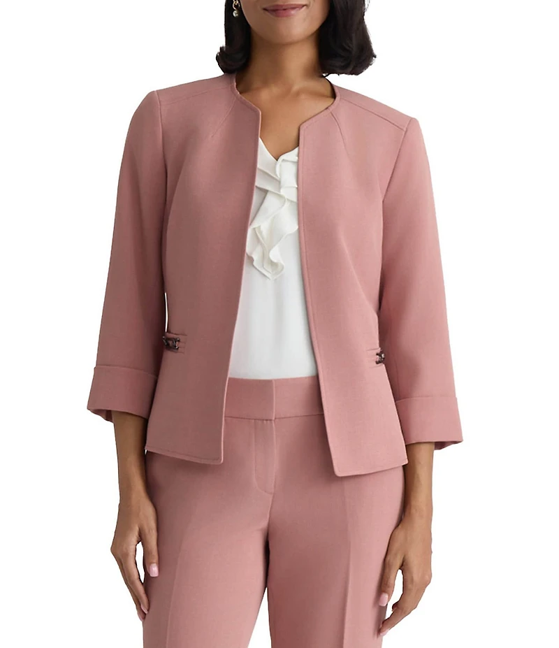Kasper Cardigan With Pocket Trim Detail