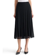 Kasper Chiffon A-Line Pleated Skirt