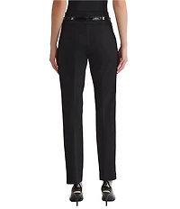 Kasper Compression High Rise Pull On Pant With Belt