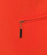 Kasper Crepe 3/4 Sleeve Zip Pocket Cardigan