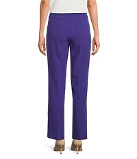 Kasper Crepe Fly Front Slim Leg Pants