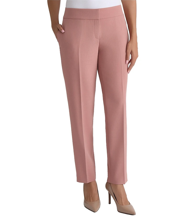 Kasper Crepe Fly Front Slim Pants